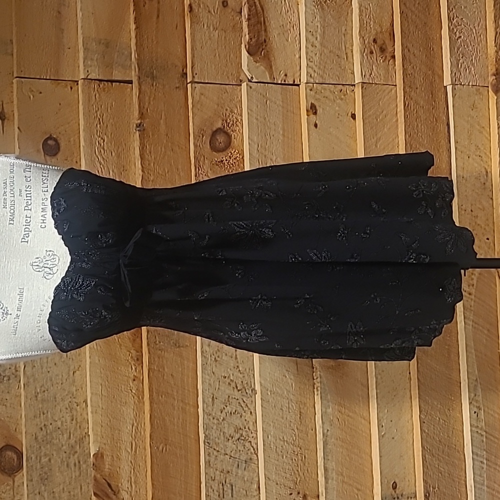 Strapless black mini dress size sm